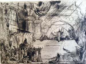 Marius Bauer - Queen of Sheba. Oosters stadsgezicht. verkocht voor € 75!