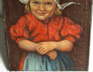 Niet of onleesbaar gesigneerd - Olieverf op doek , Zeeuws meisje ? - gesigneerd kopen? Bied vanaf 1!