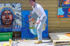 Espen Hagen - Grote hand gesigneerde zeefdruk 'Six ladies at The black bar' kopen? Bied vanaf 80!