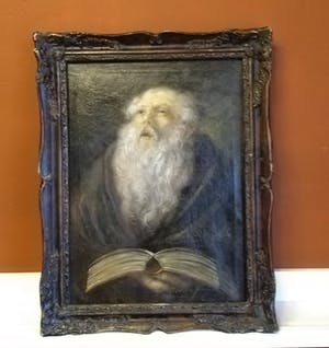 Niet of onleesbaar gesigneerd - Hollandse School 19e eeuw - Oude monnik met bijbel kopen? Bied vanaf 1!