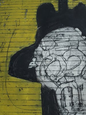 Cees Kortlang - Ingelijste kleurenets , Ontsnapping– gesigneerd – nr 7 van 15 ex. - 1968 kopen? Bied vanaf 65!