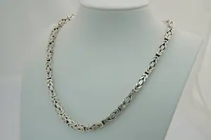 5- Forse & massief 1e gehalte (925) Zilveren collier - Konings schakel kopen? Bied vanaf 160!