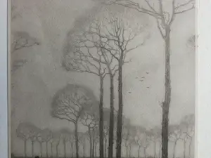 Jan Mankes - Bomenrij. Heliogravure. kopen? Bied vanaf 1!