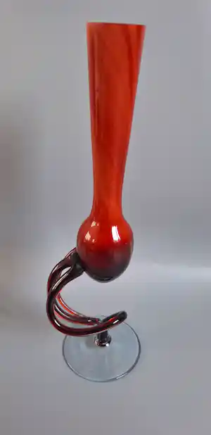 Krosno Glass S.A. - Prachtige handgeblazen design vaas verkocht voor € 40!