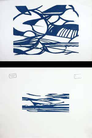 Paul Overhaus - Houtsnede, Lot van twee voorstellingen verkocht voor € 50!