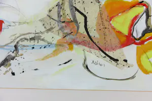 Arty Grimm - Gemengde techniek op papier, Zonder titel - Ingelijst kopen? Bied vanaf 50!