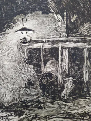 Willem de Zwart - 1905 - In de stal kopen? Bied vanaf 50!