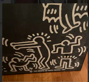 Keith Haring - Pop Shop Chalkboard 53 x 53 cm zwart kopen? Bied vanaf 90!