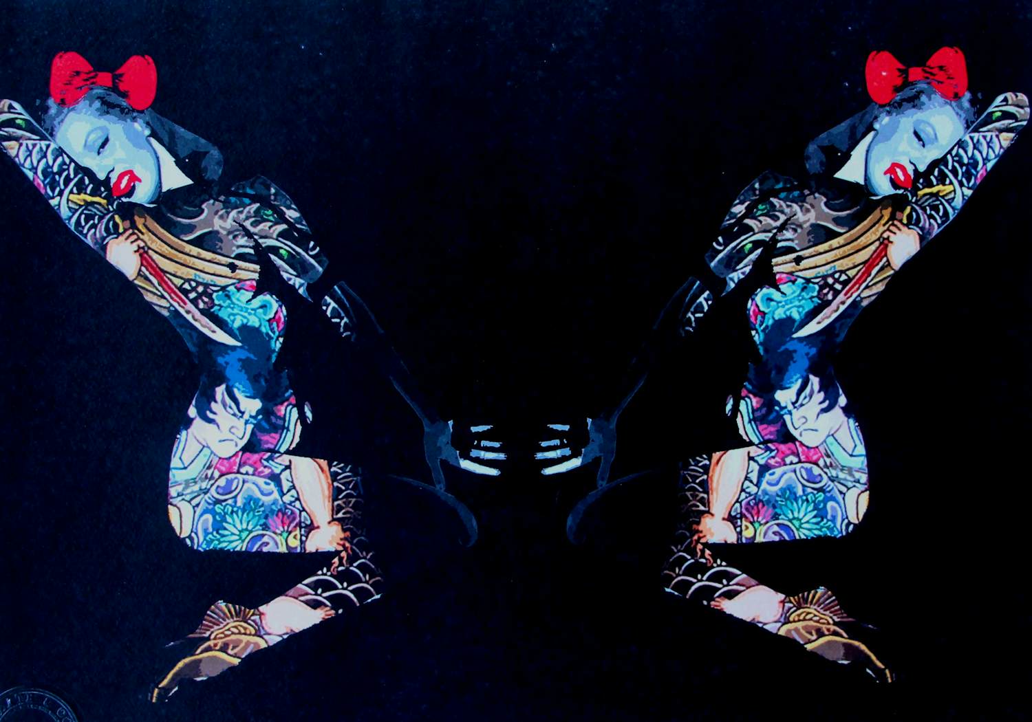 Death NYC - Zeefdruk: Kate Moss Tatoo red - 2015 verkocht voor € 60!