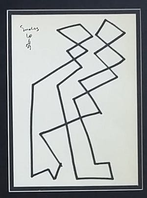 Siep van den Berg - Tango Dansen - inkt op papier kopen? Bied vanaf 125!