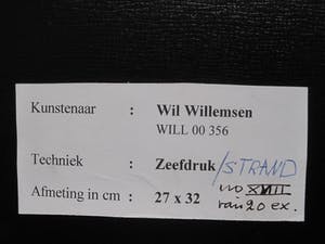 Wil Willemsen - Zeer kleine Oplage (18/20) zeefdruk "aan het strand" gesigneerd kopen? Bied vanaf 20!