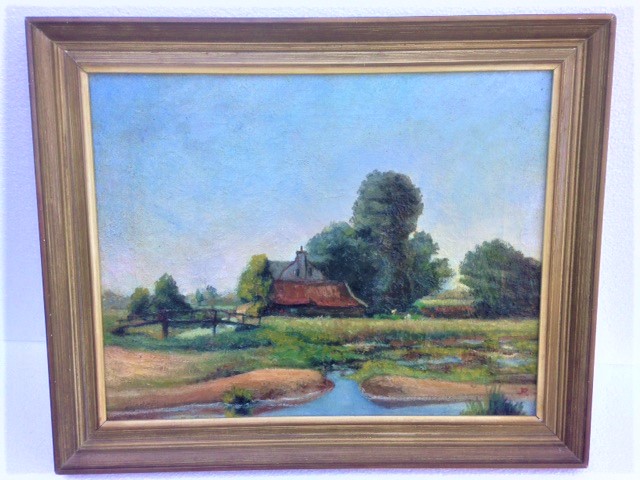 George Pletser - Landschap, Veemkade Amsterdam verkocht voor € 125!