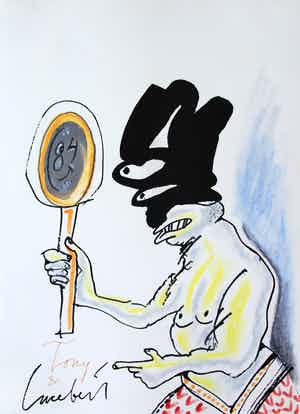 Lucebert - met de hand ingekleurde litho - 1983 verkocht voor € 225!