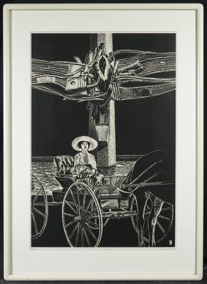 Shinkichi Tajiri - Zeefdruk, TAJIRI - Ingelijst kopen? Bied vanaf 60!