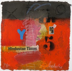 Theo Koster - Zeefdruk en collage, Zonder titel - Ingelijst kopen? Bied vanaf 20!