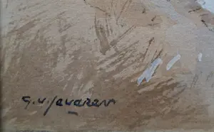 Gerrit van Jeveren - Winterlandschap rondom Boerderij kopen? Bied vanaf 40!