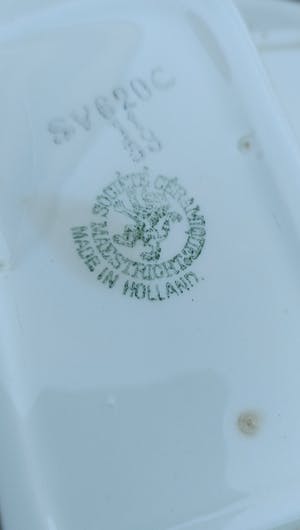 Societe Ceramique - Houten kruidenkast Societe Ceramique Maestricht - zeldzaam ArtDeco motief kopen? Bied vanaf 150!