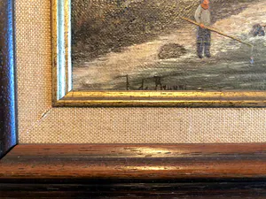 L. De Bruijn - Huis aan rivier - Olieverf op doek, Ingelijst kopen? Bied vanaf 1!