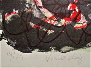 Gabriëlle Huig - Vroege (1964) Figuratieve "Rietveld Academie" Litho "Vuurvlieg" gesigneerd kopen? Bied vanaf 1!