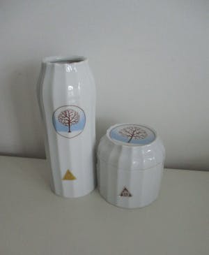 Royal Dux - porseleinen set van vaas en dekselpotje kopen? Bied vanaf 30!