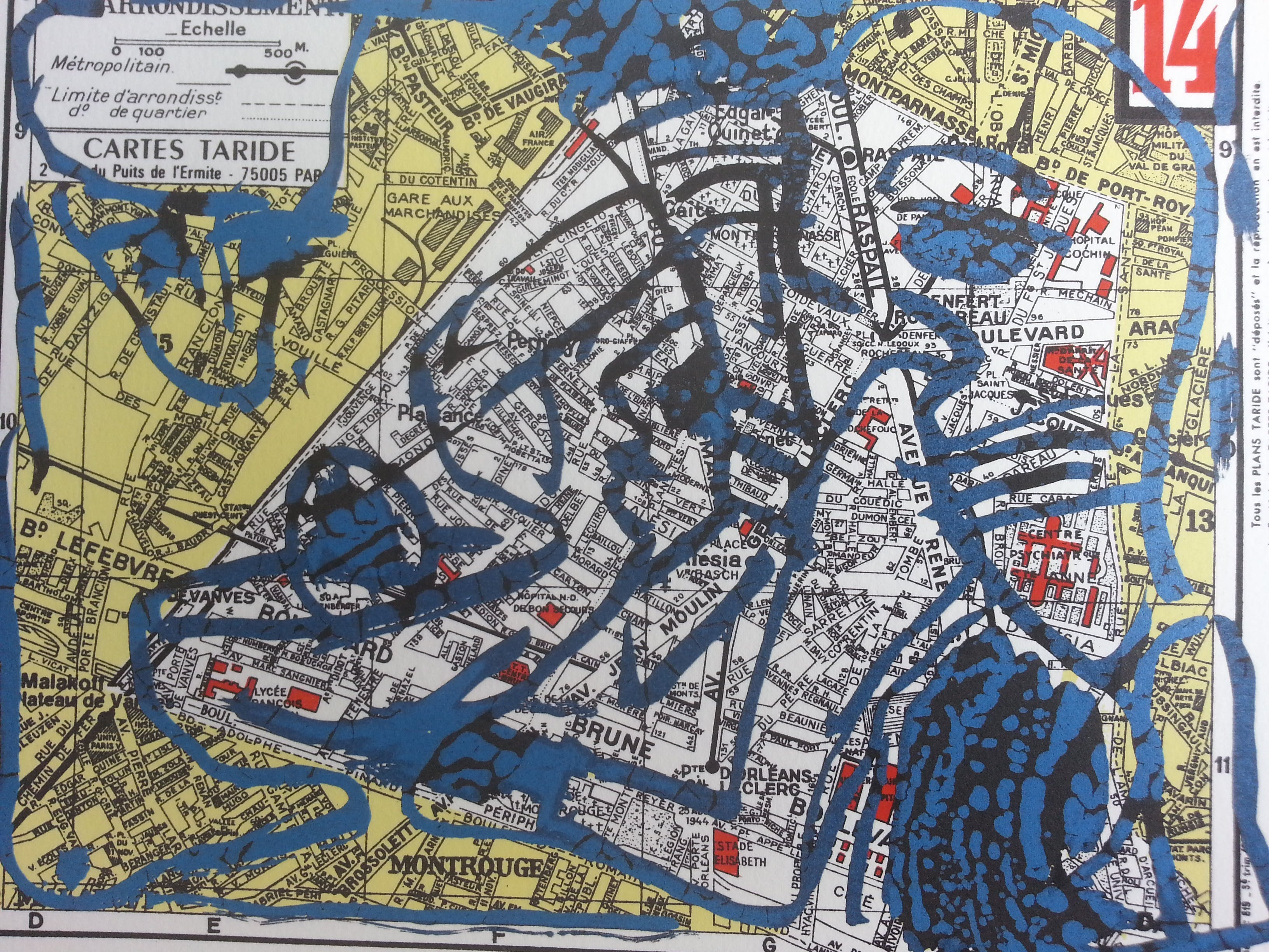 Pierre Alechinsky - XIVème arrondissement. verkocht voor € 450!