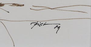 Piet Snoeren - Pentekening, Dorpsgezicht kopen? Bied vanaf 1!
