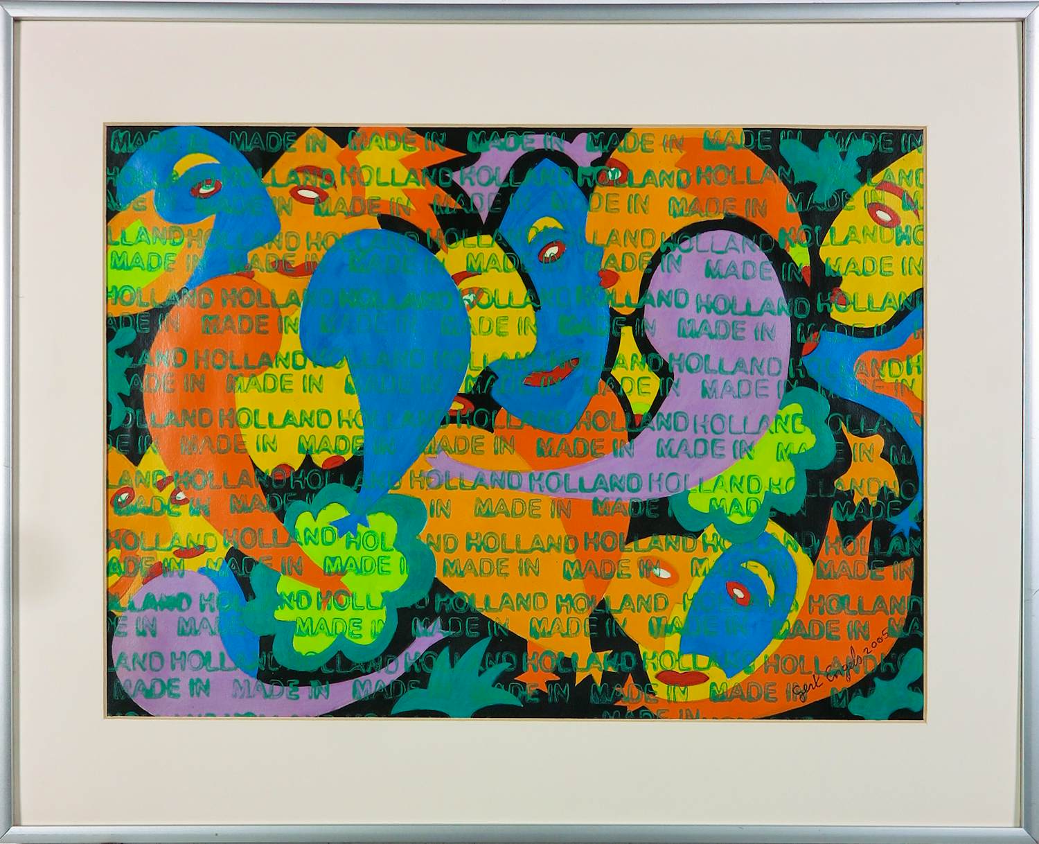 Gert Engels - Acryl op papier, Z.T. Fantasiefiguur - Ingelijst kopen? Bied vanaf 50!