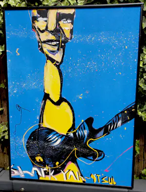 Herman Brood - De gitarist, zeefdruk (netjes ingelijst) kaufen? Bieten Sie von 350!