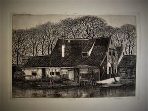 Henri Koetser - Henri Koetser 1878-1952 ETS "huis aan het water" gesigneerd ca 1910 kopen? Bied vanaf 10!