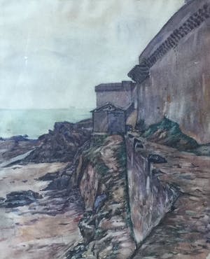 Klaas Koster - C4417-22, Rotskust met ommuring kopen? Bied vanaf 350!