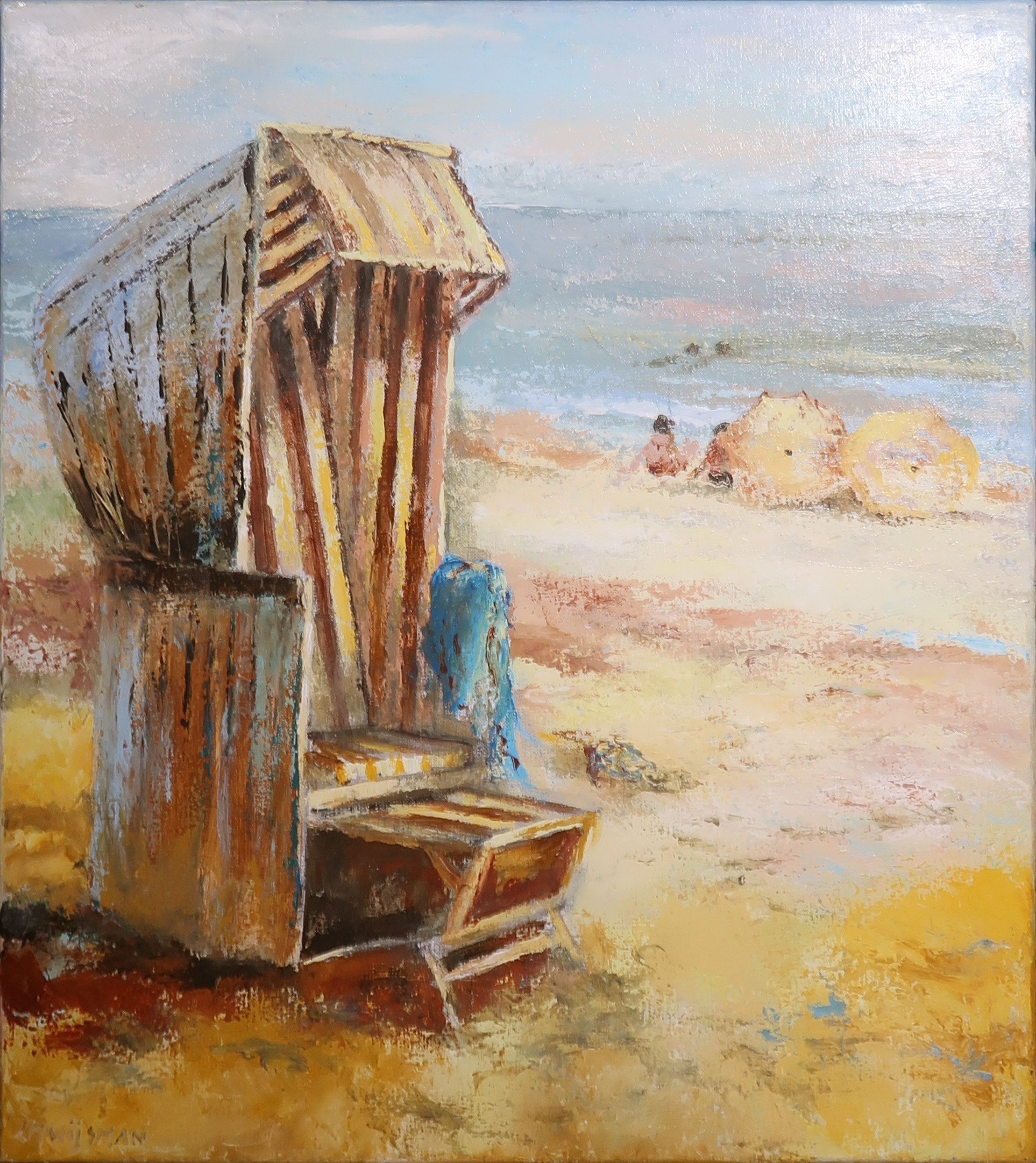 Laura Wijsman - Acryl op doek, Strandtafereel kopen? Bied vanaf 1!