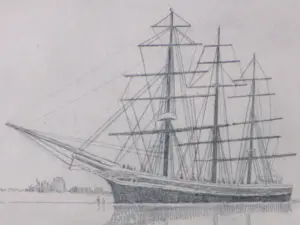 Poppe Damave - Cutty Sark Londen - Ets kopen? Bied vanaf 40!