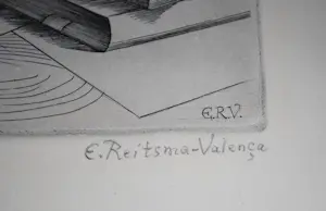 Engelien Reitsma-Valenca - kopergravure - oplage 10 (épreuve): Albert Schweitzer kopen? Bied vanaf 80!