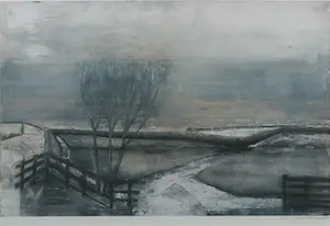 Sjoerd de Vries - Offset op papier, geen titel - Ingelijst kopen? Bied vanaf 150!