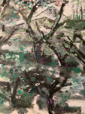 Jan Sikkens - Zonder titel (bloeiende boomgaard) 1988 kopen? Bied vanaf 29!