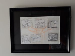 Matt Groening - origineel storyboard The Simpsons, ingelijst + certificaat kopen? Bied vanaf 99!
