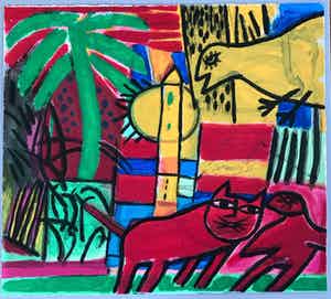 Corneille - Prachtige kleurrijke zeefdruk - 1995 - 59/150 verkocht voor € 265!