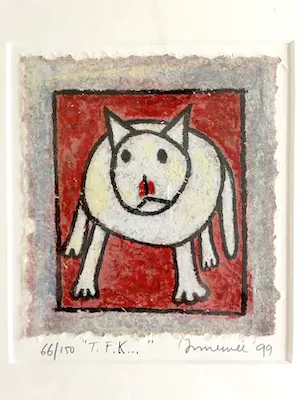 Hans Innemee - "T.F.K..." - Zeefdruk, Ingelijst kopen? Bied vanaf 100!