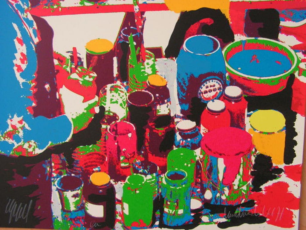 Karel Appel - Karel Appel - zeefdruk - het gele hoofd - E/A exemplaar kopen? Bied vanaf 1!