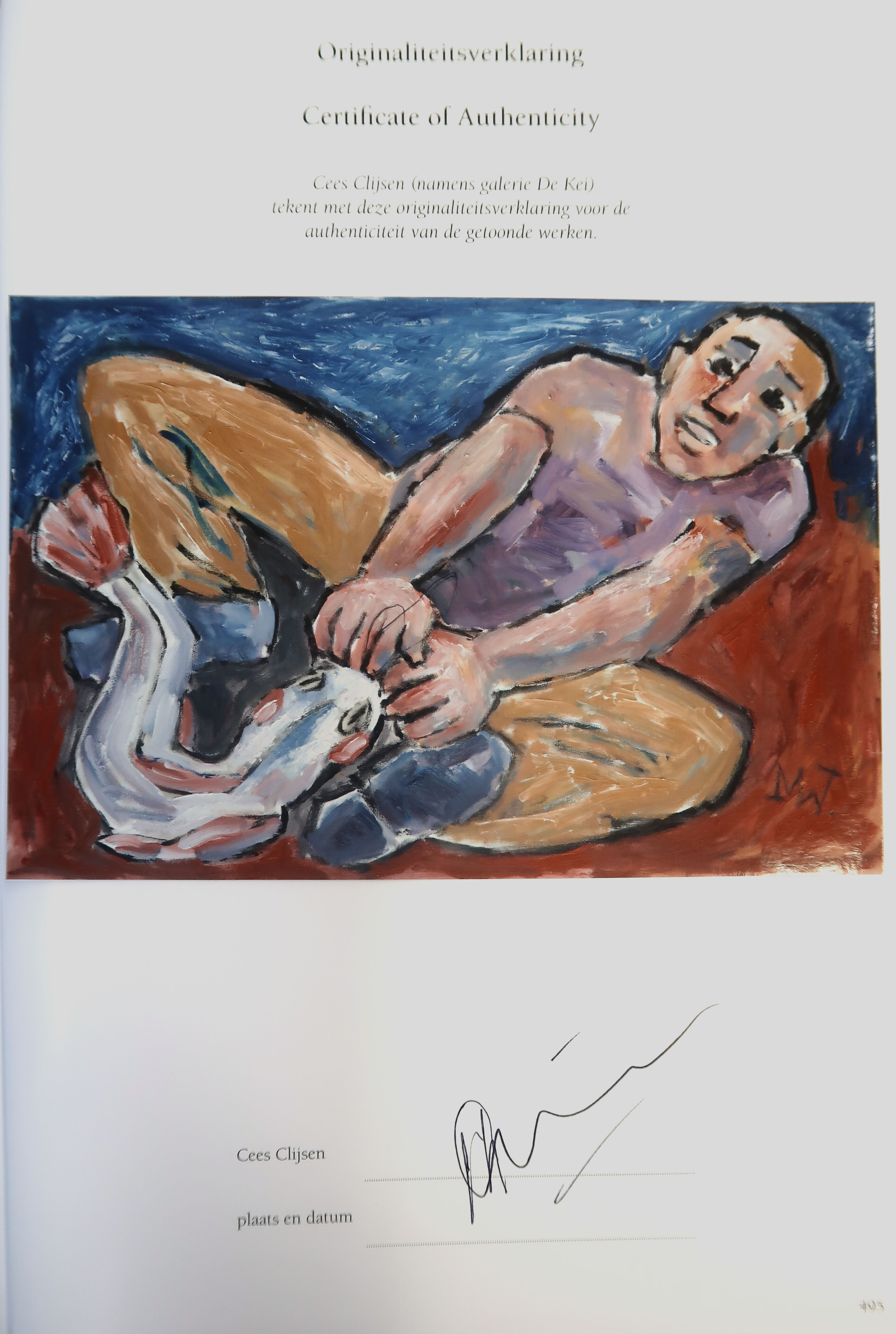 Martin van Wordragen - Gemengde techniek op doek, De Vangst - Ingelijst (Groot) kopen? Bied vanaf 650!