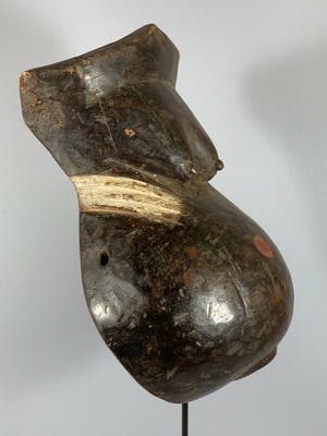 Yoruba - 180216 - Old African Tribal used Belly mask from the Yoruba - Nigeria. kopen? Bied vanaf 45!