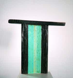 Niet of onleesbaar gesigneerd - Object van hardsteen en glas verkocht voor € 1!