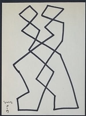 Siep van den Berg - Tango dansen - inkt op papier kopen? Bied vanaf 125!