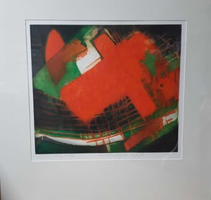 Willibrord Haas - "Zehrschwelte gefallte". Bijzondere grote ets op geschept papier. kopen? Bied vanaf 1!