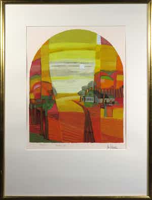 Ton Schulten - Zeefdruk, Zomer - Ingelijst verkocht voor € 200!