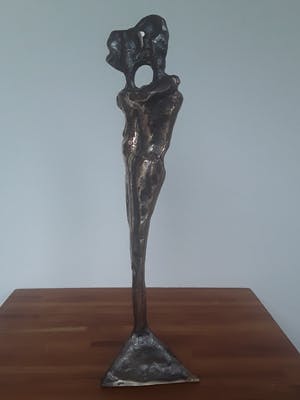 Yves Lohe - Bronzen sculptuur van Yves Lohé : "Couple amoureux" kopen? Bied vanaf 125!