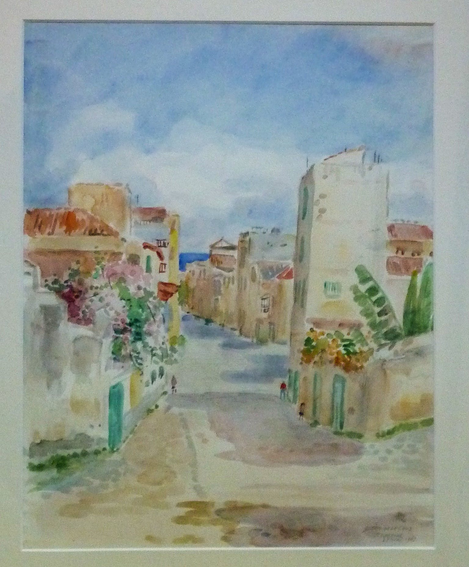 Han Krug - aquarel "Puerto de la Cruz Tenerife" 1963 verkocht voor € 50!