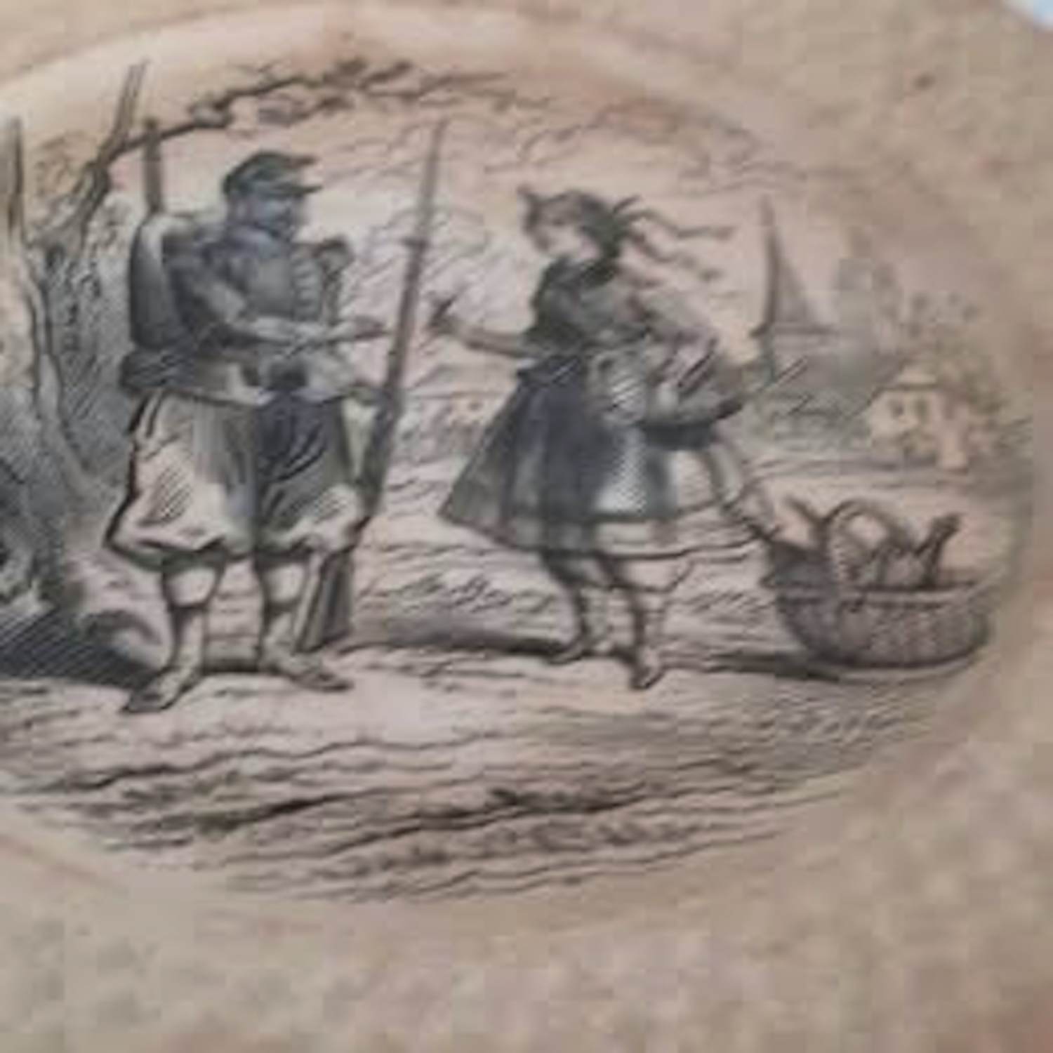 Firma Regout & Co - 3 borden met militaire afbeeelding kopen? Bied vanaf 150!