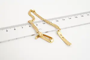 104- LEUK! 18 krt geel-gouden gourmette armband met gesp-sluiting- klein model kopen? Bied vanaf 340!