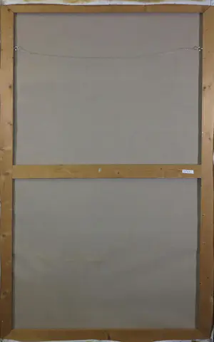 Onbekend - Gemengde techniek op doek, Abstracte compositie (Groot) kopen? Bied vanaf 75!